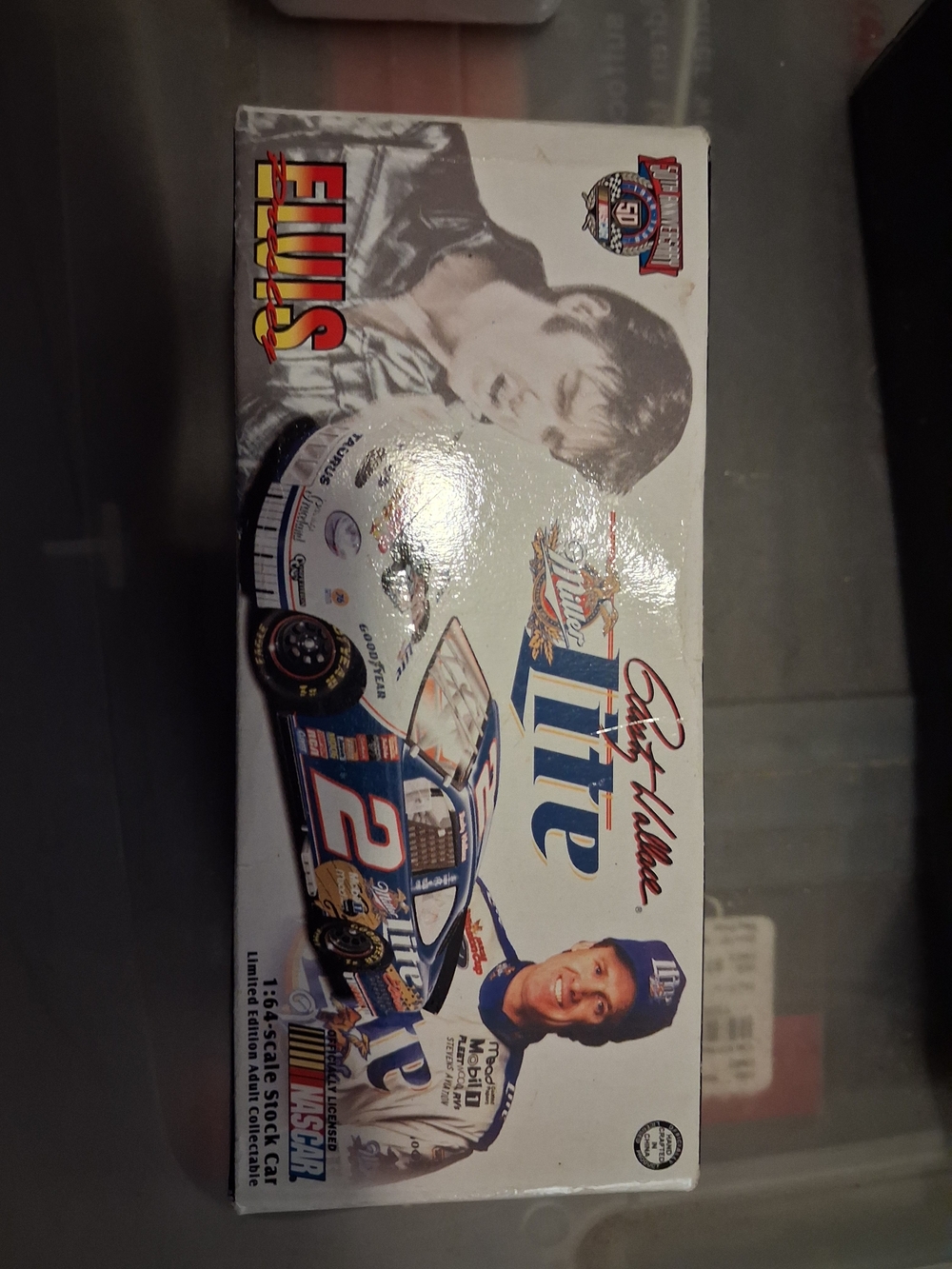 Nascar Miller Lite Blue White Die-Cast Box Art